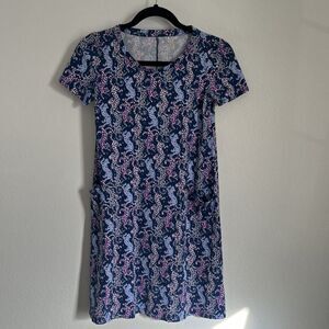 Lilly Pulitzer Cody Dress Oyster Bay Navy on the Catwalk  T-Shirt Dress Sz XXS
